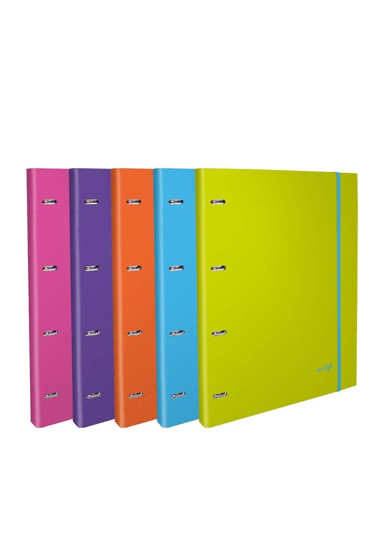 Pajory School Folder With 50F Refill, 80 G, With Dividers, Neo:Style, A4 L/E 4 Ring,Assorted Designs, 24700224705 - pzsku/Z721EC180CBB307EC2BB0Z/45/_/1695292032/347c46dc-b685-41d7-a169-397080ab707b