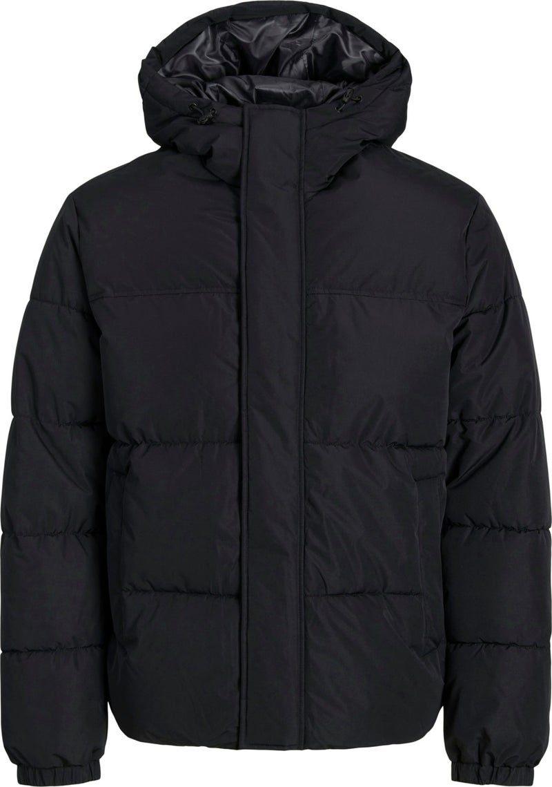 Jack Jones Jjebradley Puffer Hood Mr. Men's Black Coat 12256974-02 - Image 2