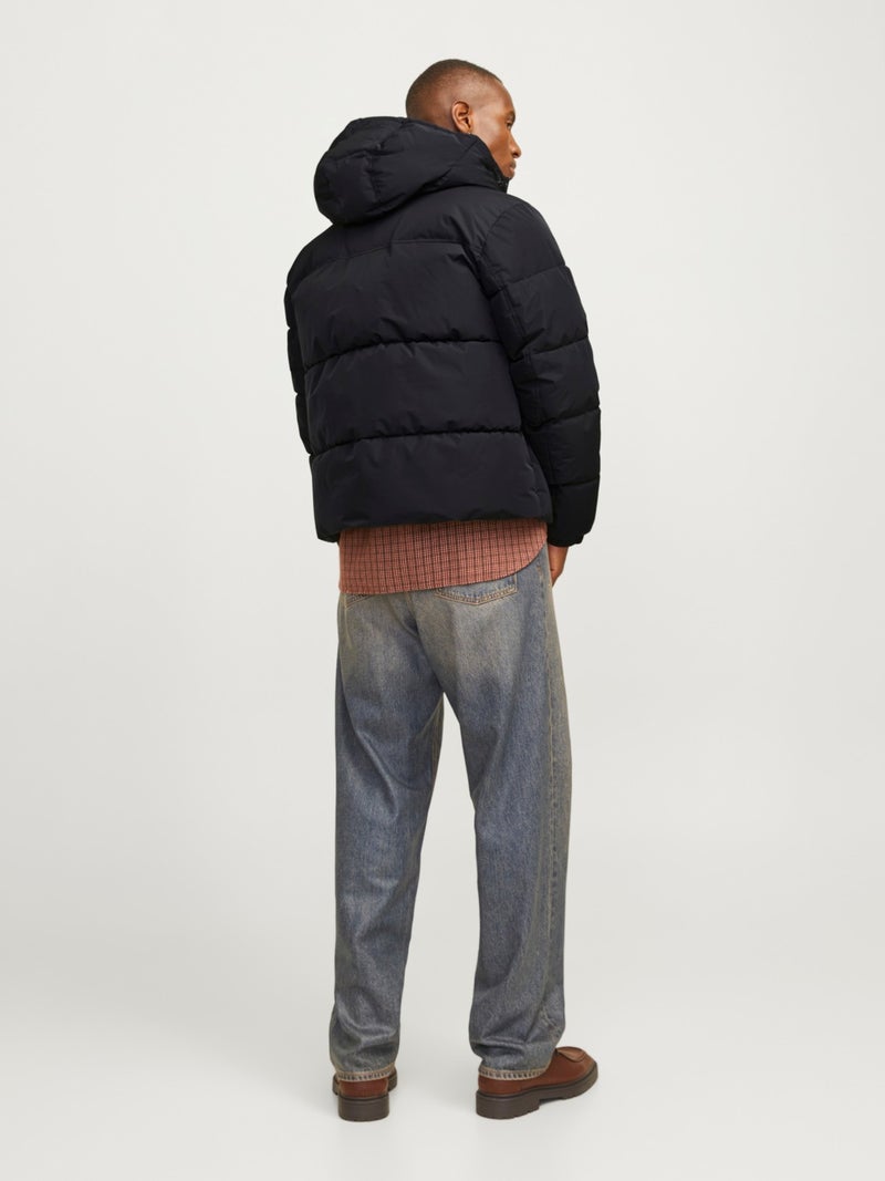 Jack Jones Jjebradley Puffer Hood Mr. Men's Black Coat 12256974-02 - Image 4