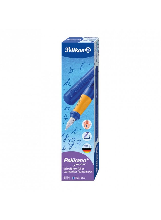 Pelikan Pelikano Jr. Fountain Pen, Left-Handed, Medium Nib, Blue, 1 Pen, 940916 - Image 1