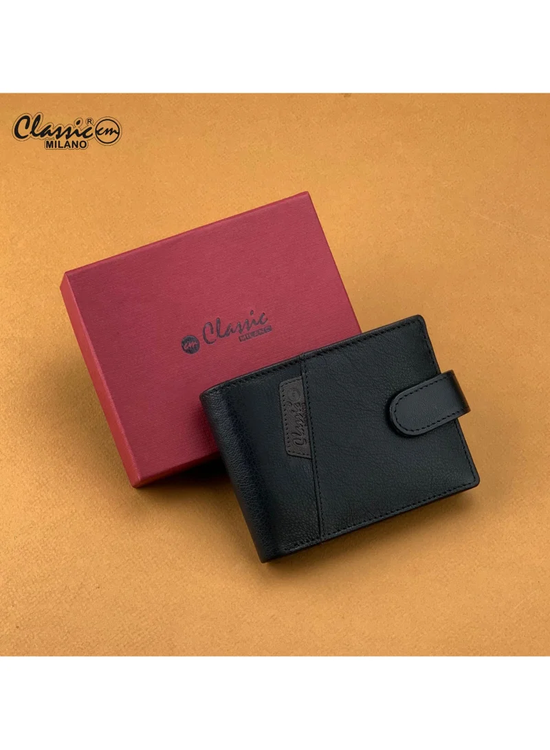 Classic Milano Black Brown (CMGT-12) Classic Milano Men’s Wallet – Slim Bifold Leather Wallet for Men with RFID Blocking – Credit Card Holder & Card Wallet – Stylish Mens Purse – Gift for Husband, Father & Men for Men | Best Price UAE