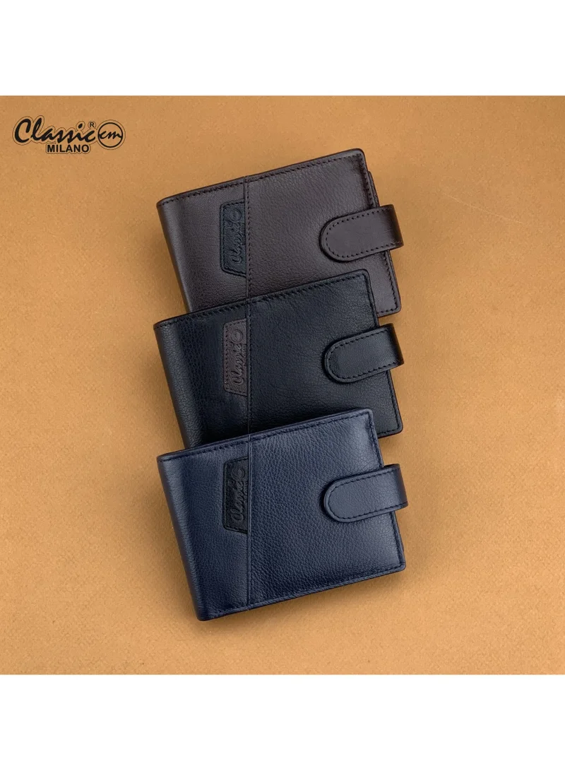 Classic Milano Black Brown (CMGT-12) Classic Milano Men’s Wallet – Slim Bifold Leather Wallet for Men with RFID Blocking – Credit Card Holder & Card Wallet – Stylish Mens Purse – Gift for Husband, Father & Men for Men | Best Price UAE