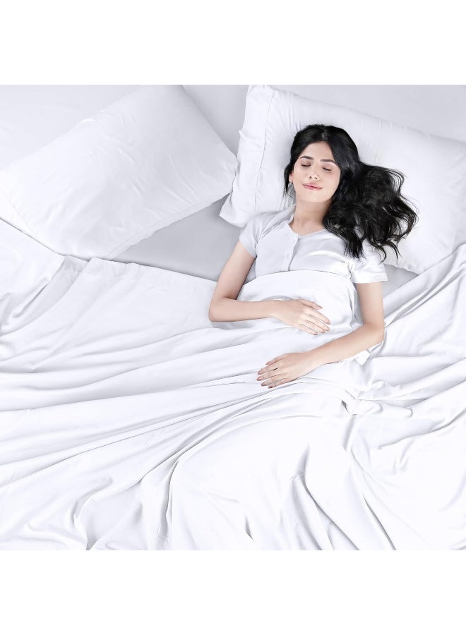 Utopia Bedding Flat Sheet - 1 Pack (Twin, White) - Soft Brushed Microfiber Fabric - Shrinkage & Fade Resistant Top Sheet - Easy Care Bed Sheet - Image 3