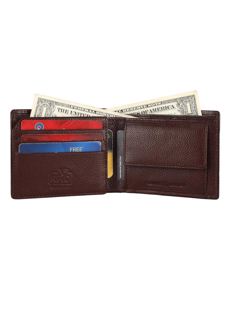 HAMMONDS FLYCATCHER Leather Wallets for Men, Croc Brown - RFID Protected Leather Wallet for Men - Mens Wallet with 6 Credit/Debit Card Slots - Purse for Men - Gift for Him (J7SK) - Image 4