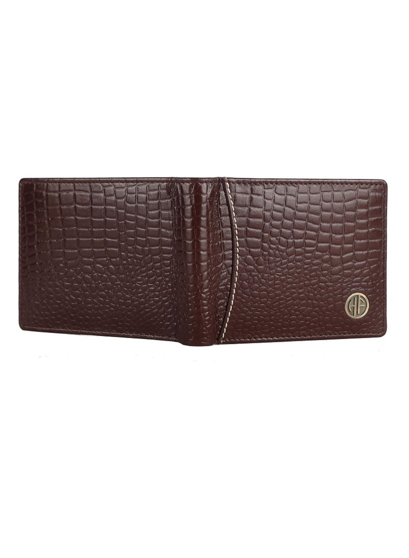 HAMMONDS FLYCATCHER Leather Wallets for Men, Croc Brown - RFID Protected Leather Wallet for Men - Mens Wallet with 6 Credit/Debit Card Slots - Purse for Men - Gift for Him (J7SK) - Image 5