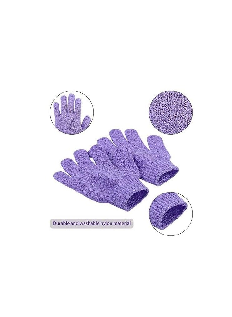 Exfoliating Gloves - Bamboo Exfoliating Gloves for Shower - Shower Loofah - Body Scrub for Bathroom - Removes Ingrown Hair and Dead Skin may vary color 1PC - Image 4