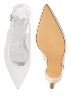 Satin Pointed Toe Slingbacks in White - pzsku/Z721F088D74408388722DZ/45/_/1733551318/eb252ec8-4fe3-429d-8f44-5d446f8f4430