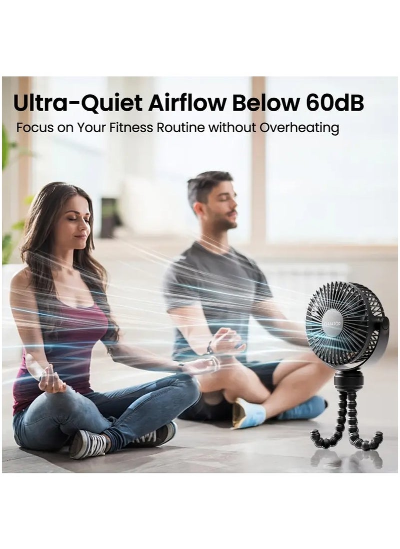 Gaiatop - Portable Baby Stroller Fans, Rechargeable Fan, Clip On Fan with 3-Speed Adjustment for Stroller and Car Seat - Image 1