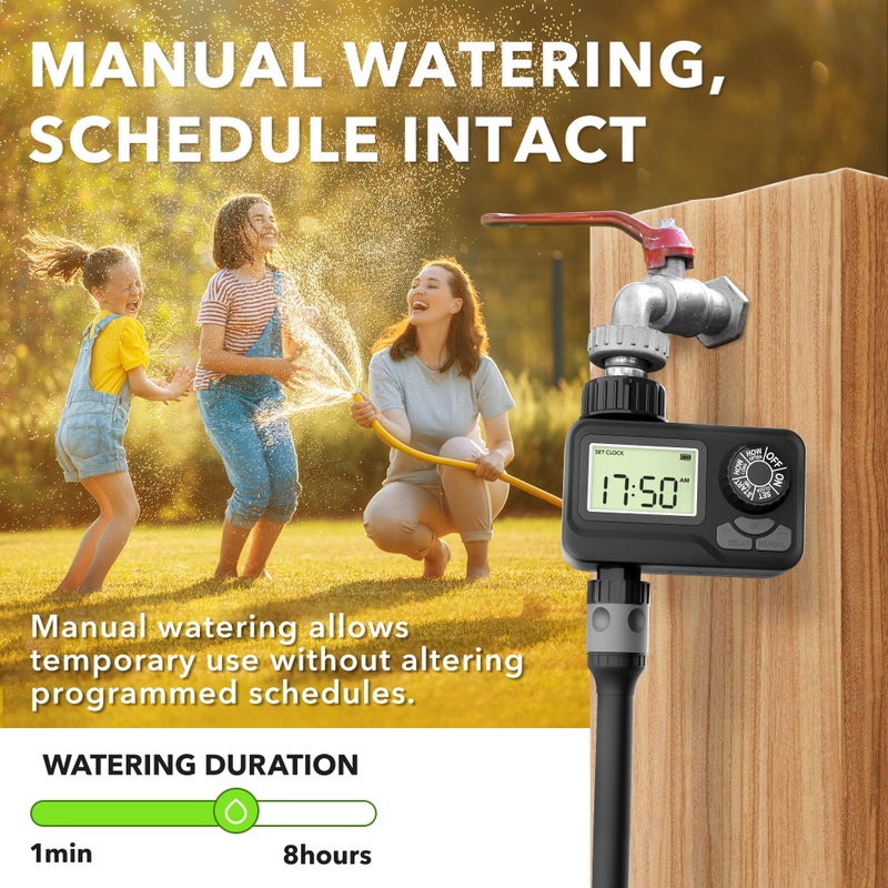 BN-LINK BN LINK Programmable Sprinkler Timer with Rain Delay â€“ Waterproof Digital Water Timer for Garden Hoses, Manual & Automatic Irrigation System, 1 Outlet - Image 5