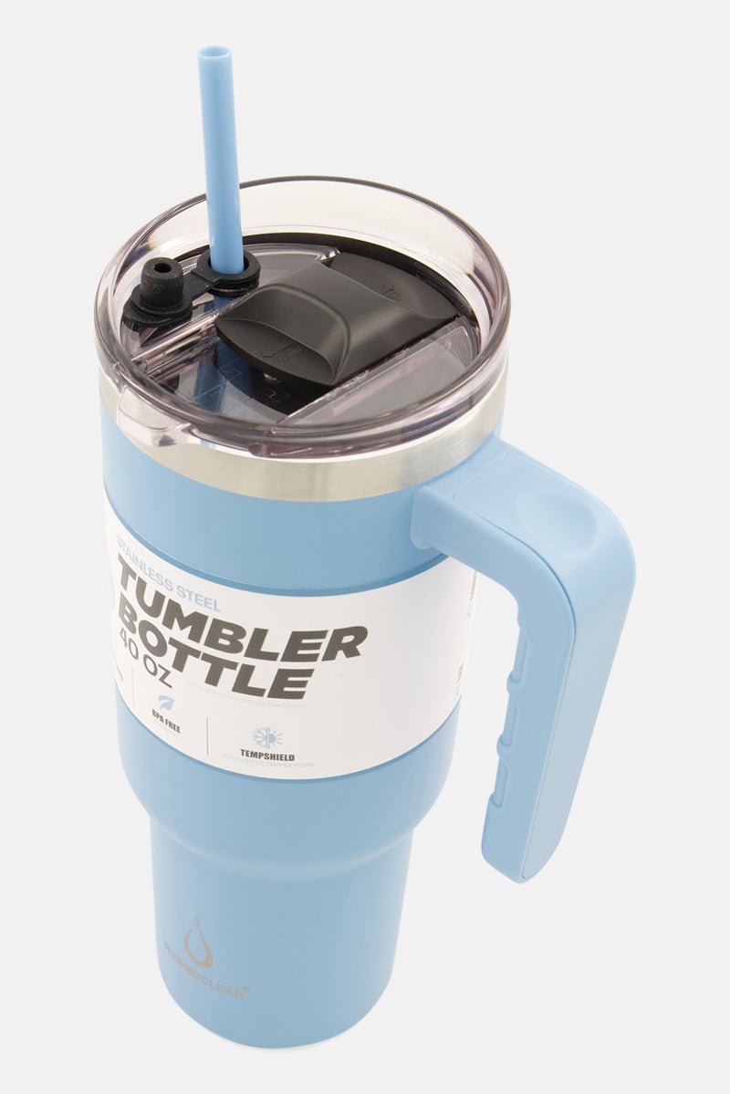 Hydroclear Stainless Steel Tumbler With Lifestyle Design, Blue  - Image 3