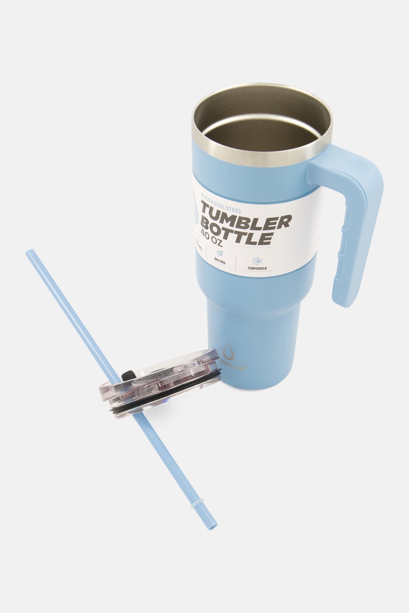 Hydroclear Stainless Steel Tumbler With Lifestyle Design, Blue  - Image 2