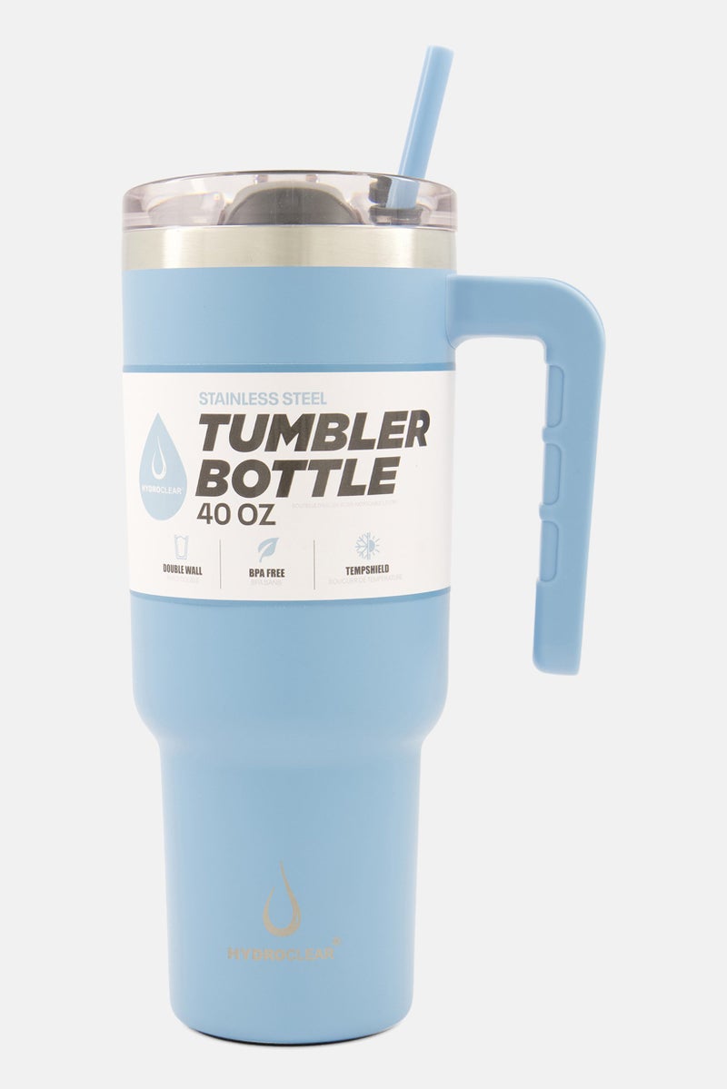 Hydroclear Stainless Steel Tumbler With Lifestyle Design, Blue  - Image 1