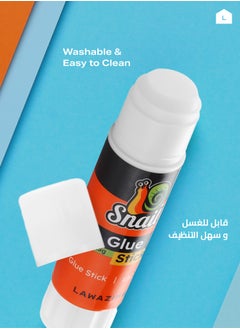 LAWAZIM Snail All Purpose Glue Stick Set - 15g 4-Piece | Washable Glue Sticks for School and Home Use  - Image 3