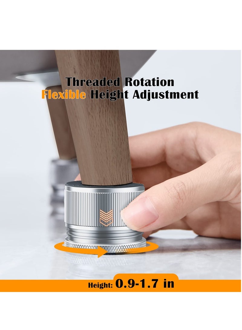 Luckam Furniture Risers, Metal Bed Risers Lift Height 1"-1.7", Heavy Duty Couch Risers Sofa, Adjustable Height Furniture Legs for Bed, Table, Chair, Cabinet, Couch, 4 Pcs - Image 3