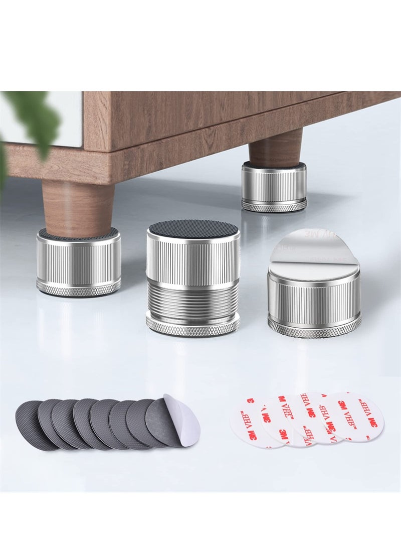 Luckam Furniture Risers, Metal Bed Risers Lift Height 1"-1.7", Heavy Duty Couch Risers Sofa, Adjustable Height Furniture Legs for Bed, Table, Chair, Cabinet, Couch, 4 Pcs - Image 1