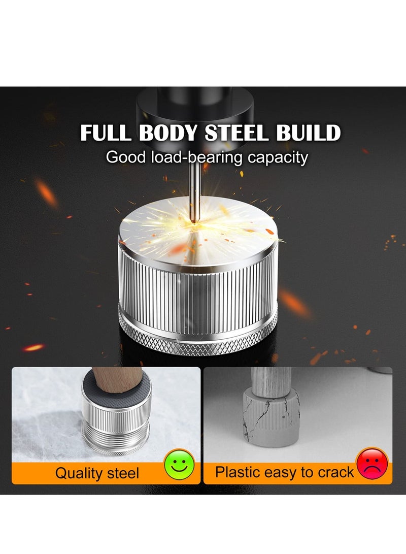 Luckam Furniture Risers, Metal Bed Risers Lift Height 1"-1.7", Heavy Duty Couch Risers Sofa, Adjustable Height Furniture Legs for Bed, Table, Chair, Cabinet, Couch, 4 Pcs - Image 2