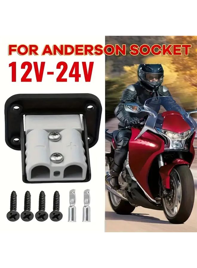 Heavy Duty 50A Anderson Socket Connector 1pc Flush Mount 12V 24V DC - Image 3