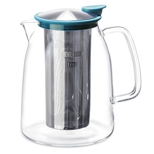 FORLIFE Mist Iced Tea Jug with Basket Infuser, 68-Ounce, Turquoise - Image 1