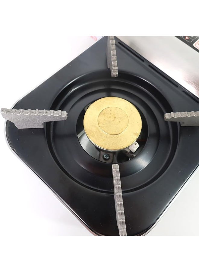 GO2CAMPS Portable Mini Camping Gas Stove Burner with Adjustable Flame Control – Compact Butane Gas Cooker with 4 Butane Cartridges [ Compo Pack ] – 1.8kW High Efficiency Flame – Outdoor Cooking Stove for Camping, Hiking, Picnics & Emergency Use - Image 4