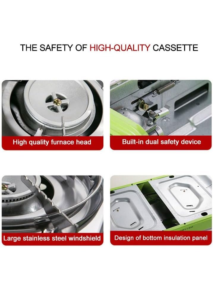 GO2CAMPS Portable Mini Camping Gas Stove Burner with Adjustable Flame Control – Compact Butane Gas Cooker with 4 Butane Cartridges [ Compo Pack ] – 1.8kW High Efficiency Flame – Outdoor Cooking Stove for Camping, Hiking, Picnics & Emergency Use - Image 5