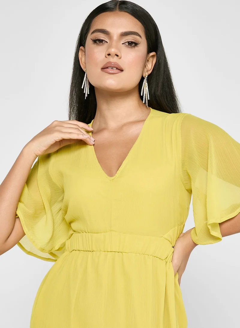 ELLA Flouncy Sleeve Tiered Dress