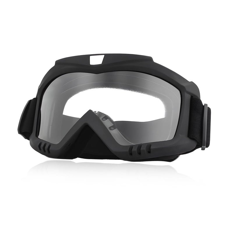 MUQIDA Dirt Bike Goggles Dustproof Windproof Helmet Ski Goggles with Fog Lens Wide Vision UV Protection Safety Glasses Transparent1PCS - Image 3