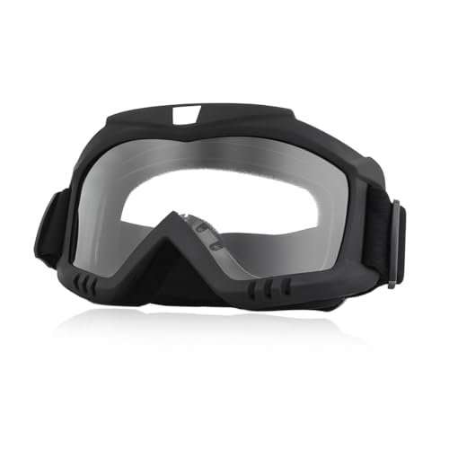 MUQIDA Dirt Bike Goggles Dustproof Windproof Helmet Ski Goggles with Fog Lens Wide Vision UV Protection Safety Glasses Transparent1PCS - Image 1