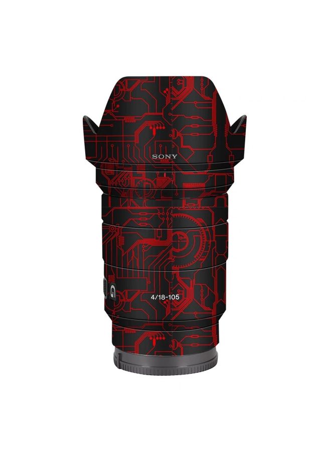 general For Sony FE24-105F4G Color Change Film Lens Protection Film Sticker SLR Lens Protection Film-Color:circuit Red - Image 1