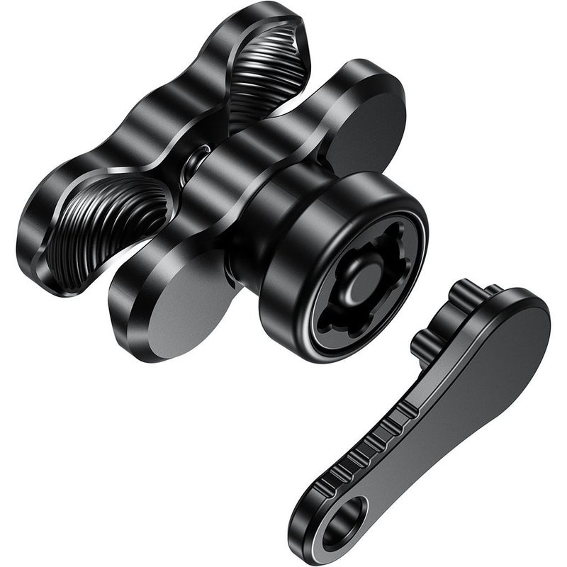 Aluminum Diving Dual Holes Butterfly Clip Ballhead Mount 2.36inch Length - Image 5