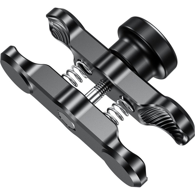 Aluminum Diving Dual Holes Butterfly Clip Ballhead Mount 2.36inch Length - Image 2