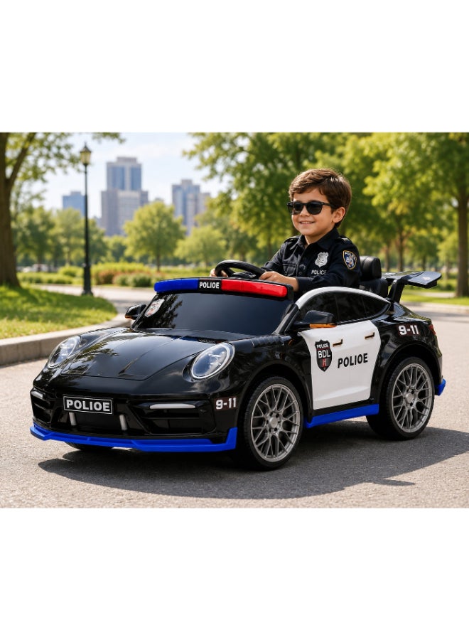 Toy Land Kids Electric Police Ride-On Car 12V 4.5Ah Dual Motor Battery Powered Toy Car - Image 2