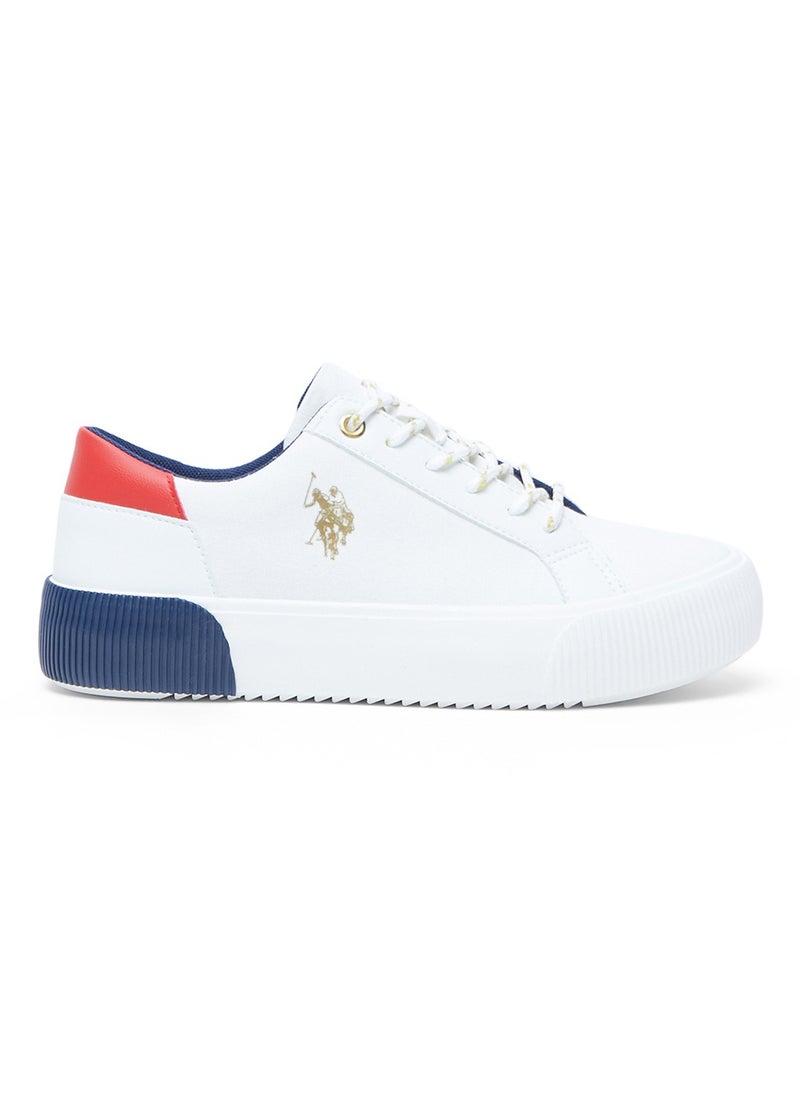 U.S. Polo Assn. - Women's White Low-Top Sneakers - Lightweight Sporty Design, Comfortable for Casual Wear - Image 1