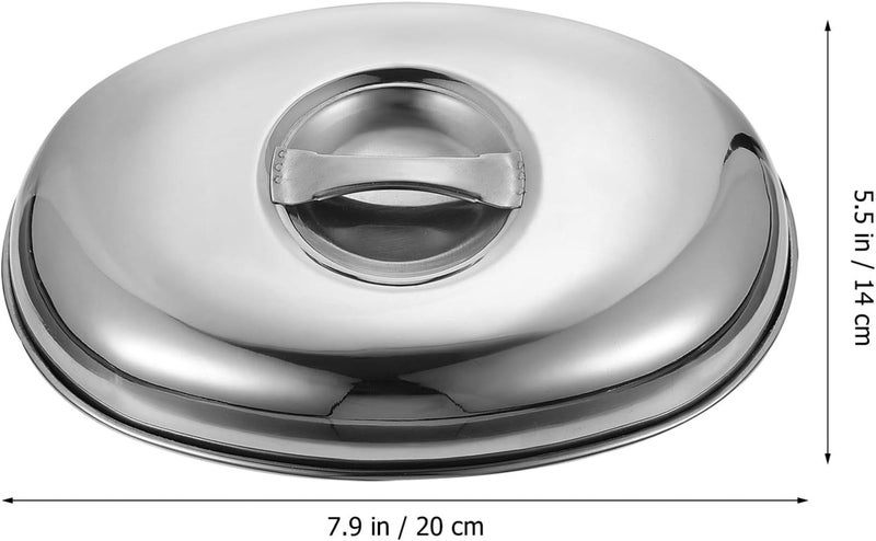 Griddle Lid Cheese Melting Dome Stainless Steel Round Basting Steaming Cover Burger Steamer Lid Food Meal Steak Dish Lids Griddle Grill Accessories for Home Kitchen Cooking S Grill Dome - Image 4