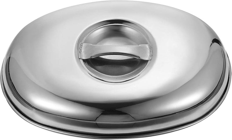 Griddle Lid Cheese Melting Dome Stainless Steel Round Basting Steaming Cover Burger Steamer Lid Food Meal Steak Dish Lids Griddle Grill Accessories for Home Kitchen Cooking S Grill Dome - Image 2