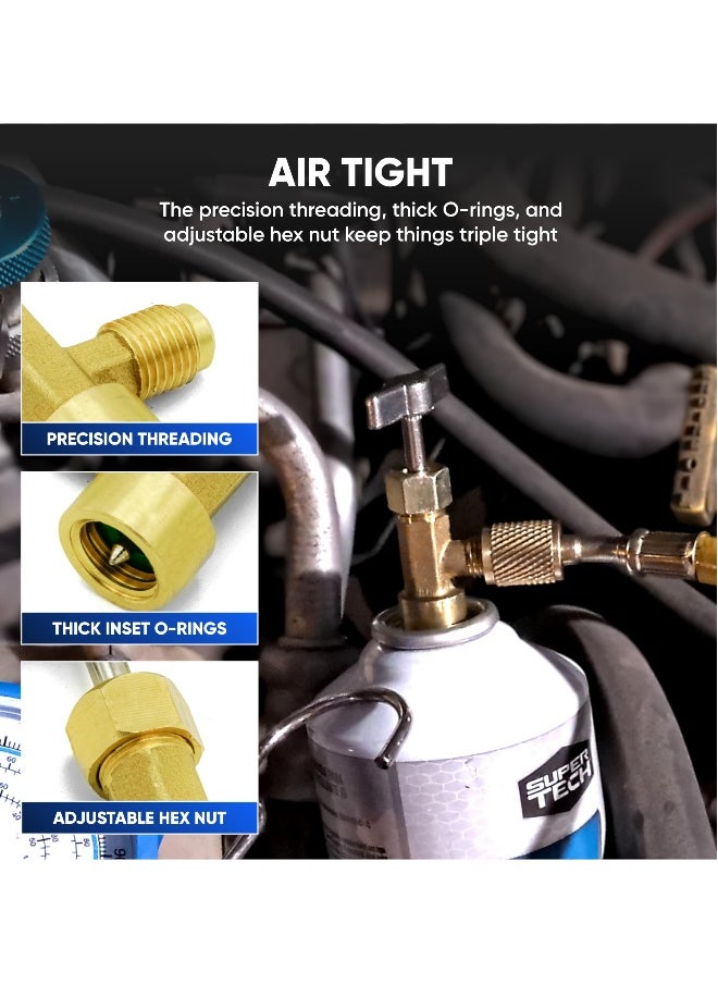 Generic - R134A Can Tap Valves, Self-Sealing and Puncture Style Refrigerant Can Tap with Tank Adapters for Refilling Automotive Air Conditioning Systems - Image 1