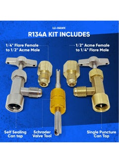 Generic R134A Can Tap Valves, Self-Sealing and Puncture Style Refrigerant Can Tap with Tank Adapters for Refilling Automotive Air Conditioning Systems  - Image 2