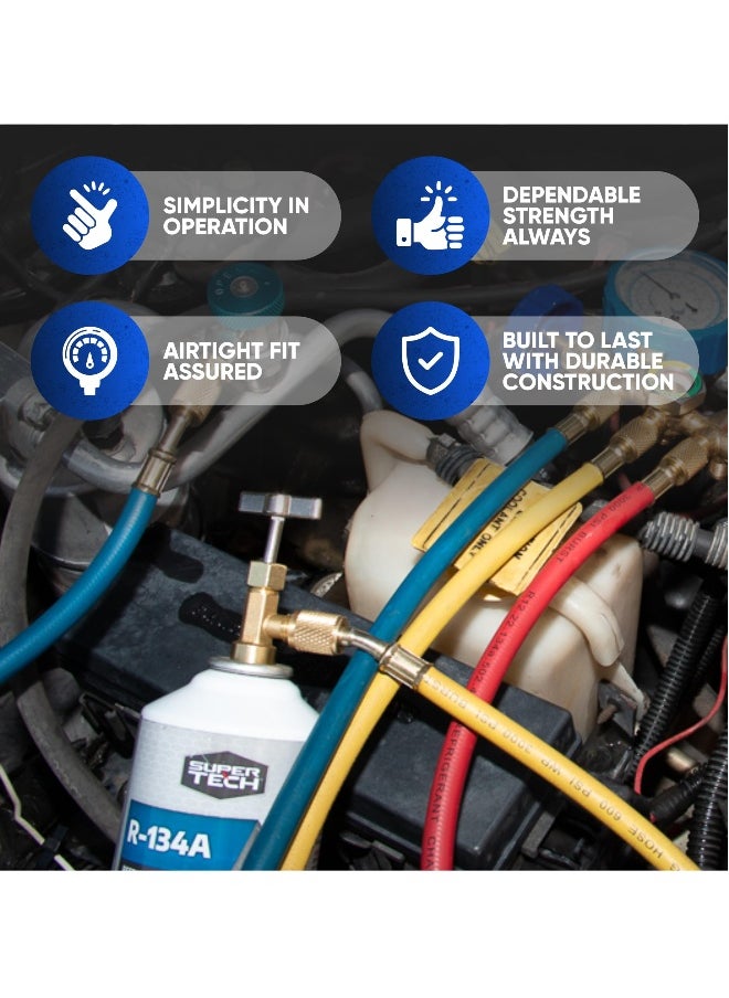 Generic - R134A Can Tap Valves, Self-Sealing and Puncture Style Refrigerant Can Tap with Tank Adapters for Refilling Automotive Air Conditioning Systems - Image 1