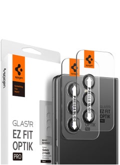 Spigen Glastr Ez Fit Optik Pro Samsung Galaxy Z Fold 5 Camera Lens Screen Protector [2 Pack] - Black  - Image 1