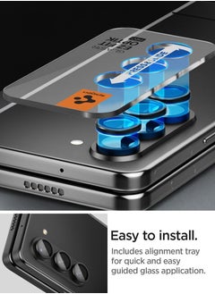 Spigen Glastr Ez Fit Optik Pro Samsung Galaxy Z Fold 5 Camera Lens Screen Protector [2 Pack] - Black  - Image 5