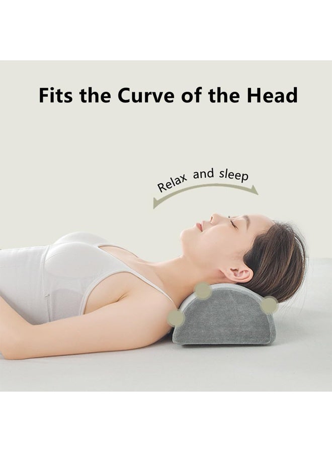 DUNISO Half-Moon Memory Foam Pillow, Multifunctional Leg Knee Pillow, Orthopedic Pillow, Crescent Pillow, Leg Pad, Soft And Firm, Relieves Pressure On The Cervical Spine, Back, Hips And Ankles, Suitable For Supine Or Side Sleepers,Grey - Image 2