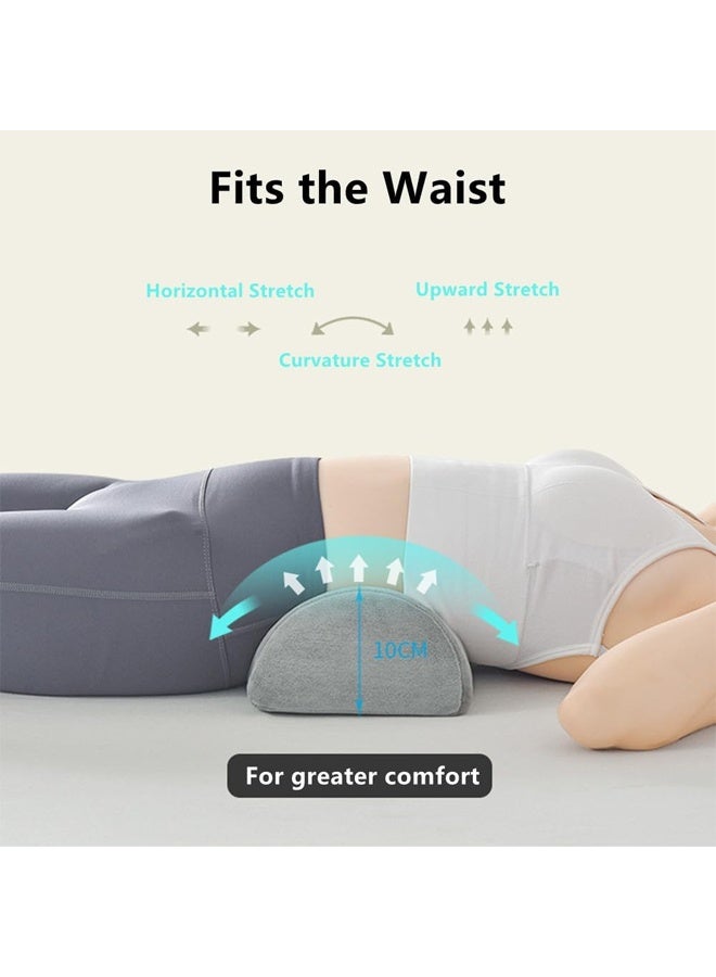 DUNISO Half-Moon Memory Foam Pillow, Multifunctional Leg Knee Pillow, Orthopedic Pillow, Crescent Pillow, Leg Pad, Soft And Firm, Relieves Pressure On The Cervical Spine, Back, Hips And Ankles, Suitable For Supine Or Side Sleepers,Grey - Image 3