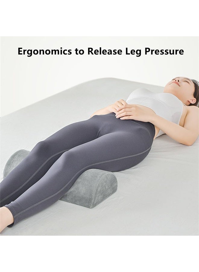 DUNISO Half-Moon Memory Foam Pillow, Multifunctional Leg Knee Pillow, Orthopedic Pillow, Crescent Pillow, Leg Pad, Soft And Firm, Relieves Pressure On The Cervical Spine, Back, Hips And Ankles, Suitable For Supine Or Side Sleepers,Grey - Image 4