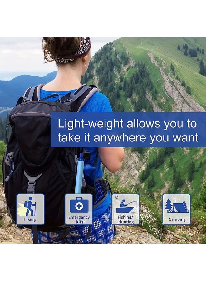 Outdoor Water Filter Straw Ultralight Portable Survival Purifier for Hiking Camping Backpacking Type 1 - Image 2