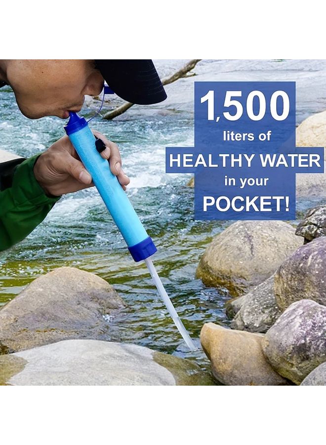 Outdoor Water Filter Straw Ultralight Portable Survival Purifier for Hiking Camping Backpacking Type 1 - Image 1