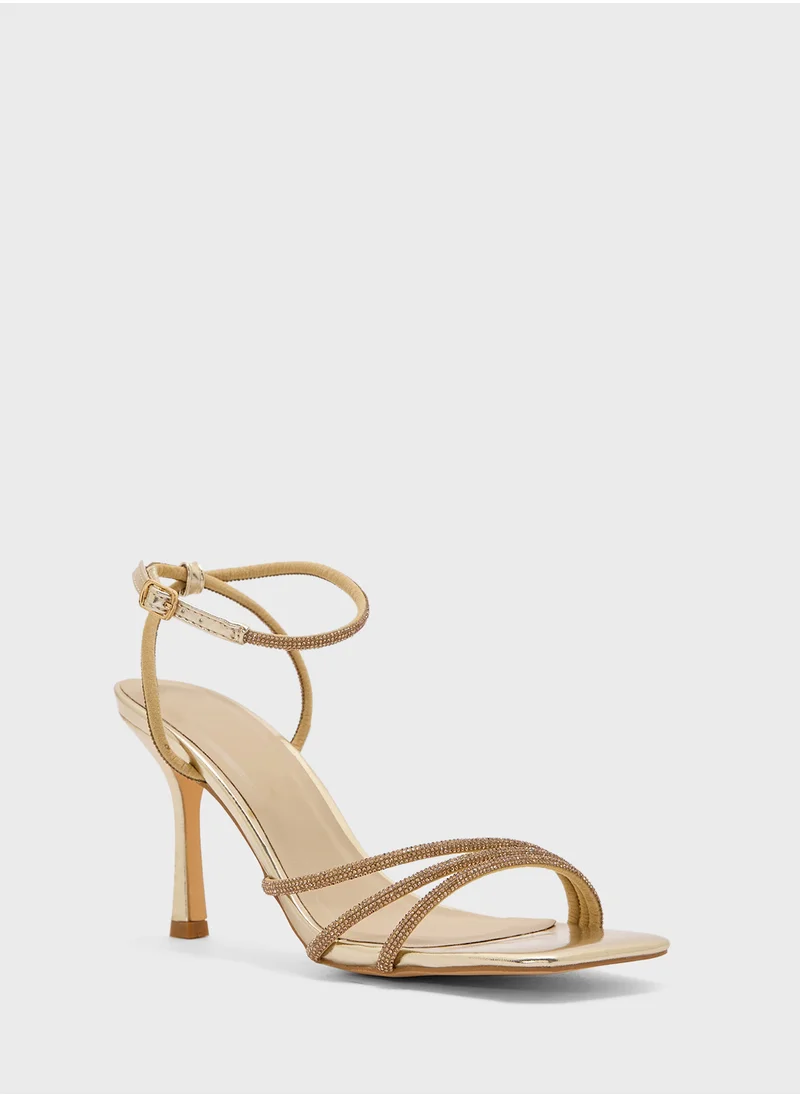ترافل من نمشي High Heel With Diamante Strap Sandal