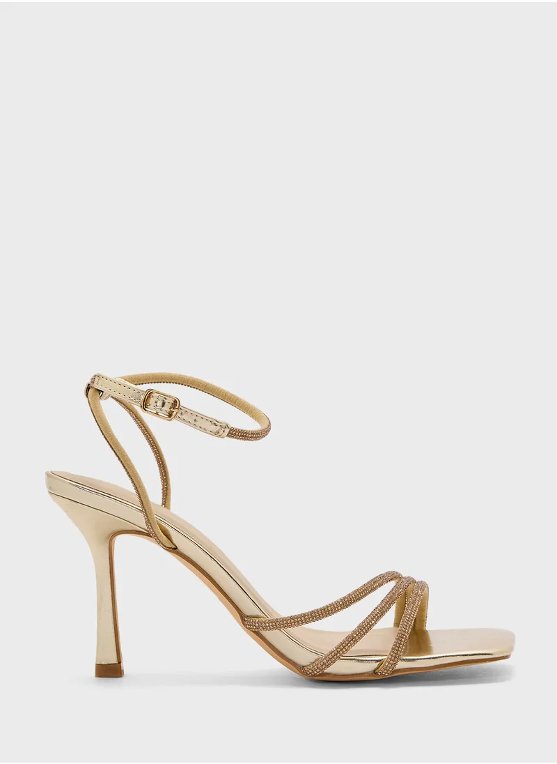 ترافل من نمشي High Heel With Diamante Strap Sandal