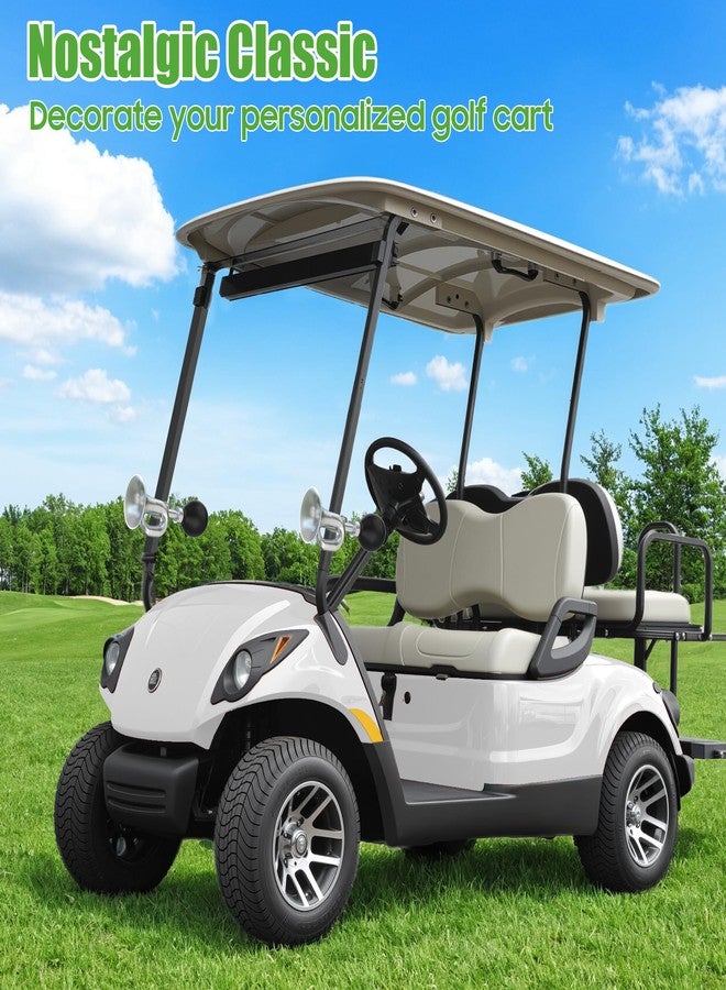 10 ال 0 ال بوق عربة غولف 10L0L، بوق هوائي حلزوني كروم كلاسيكي لسيارات ياماها، وإيزي جو، وكلوب كار | بوق أمان عالي الصوت وكلاسيكي | مناسب لجميع عربات الغولف والدراجات والقوارب | مصنوع من الفولاذ المقاوم للصدأ ومقاوم للعوامل الجوية - Image 4