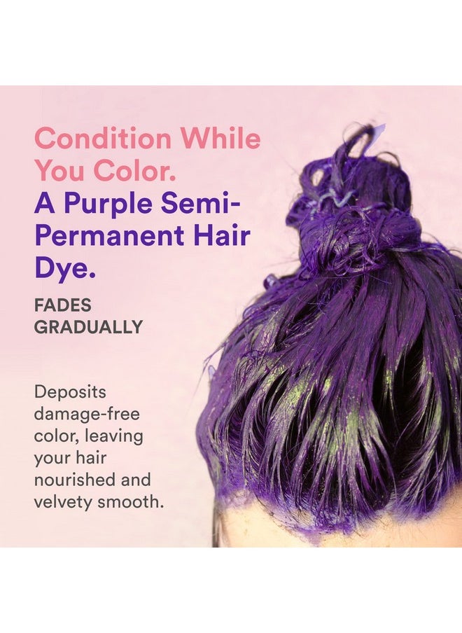 INH Semi Permanent Hair Color Amethyst Color Depositing Conditioner Temporary Hair Dye Tint Conditioning Hair Mask Safe Purple Hair Dye 6Oz  - Image 3