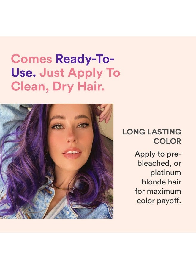 INH Semi Permanent Hair Color Amethyst Color Depositing Conditioner Temporary Hair Dye Tint Conditioning Hair Mask Safe Purple Hair Dye 6Oz  - Image 5