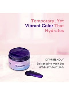 INH Semi Permanent Hair Color Amethyst Color Depositing Conditioner Temporary Hair Dye Tint Conditioning Hair Mask Safe Purple Hair Dye 6Oz  - Image 4